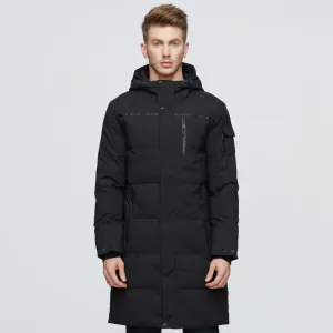 2022 Winter Men Long Down Jacket Hooded High Quality Loose White Duck Down Coat Men Thick Warm Winter Down Parkas Men Snow Coat