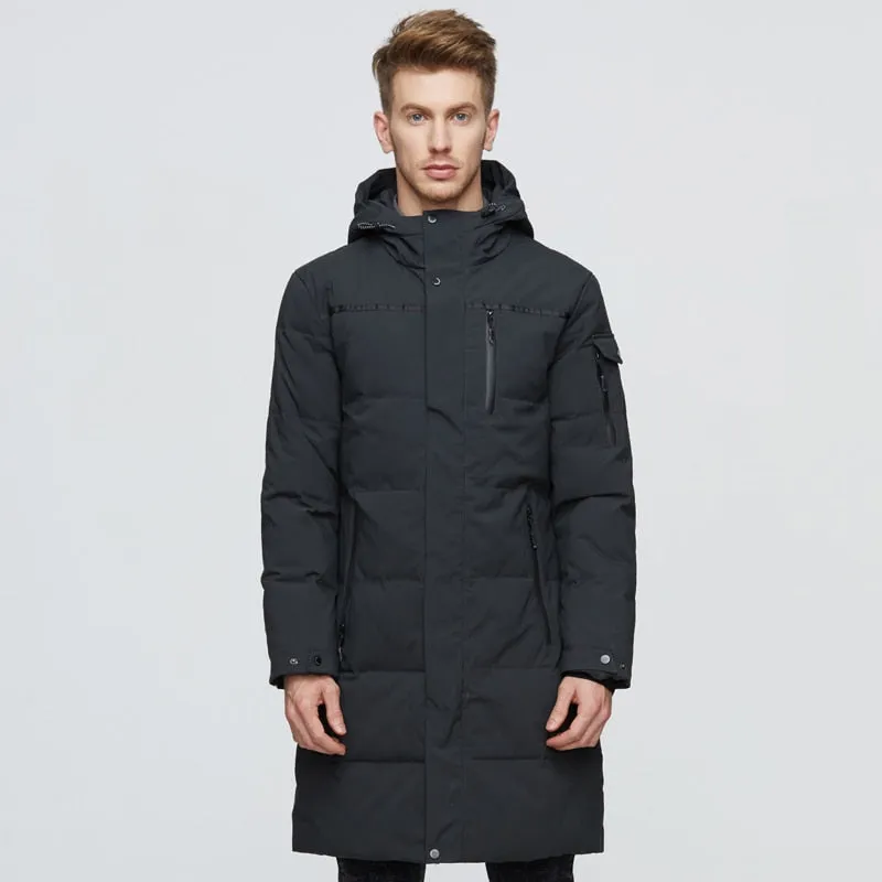 2022 Winter Men Long Down Jacket Hooded High Quality Loose White Duck Down Coat Men Thick Warm Winter Down Parkas Men Snow Coat