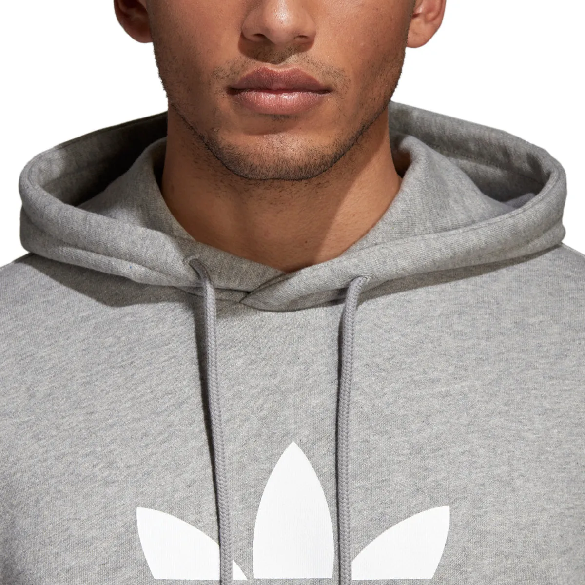 Adidas Originals Trefoil Warm-Up Men's Pull Over Hoodie Grey Heather/White