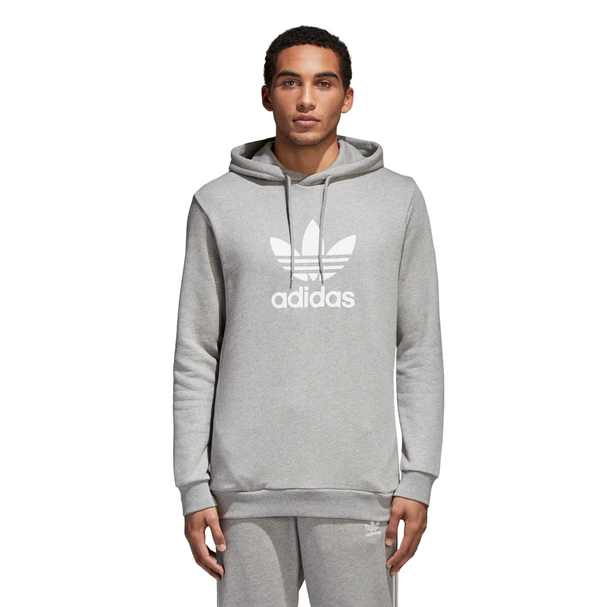 Adidas Originals Trefoil Warm-Up Men's Pull Over Hoodie Grey Heather/White