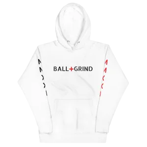 BALL GRIND: MMXXl White Premium Unisex Hoodie