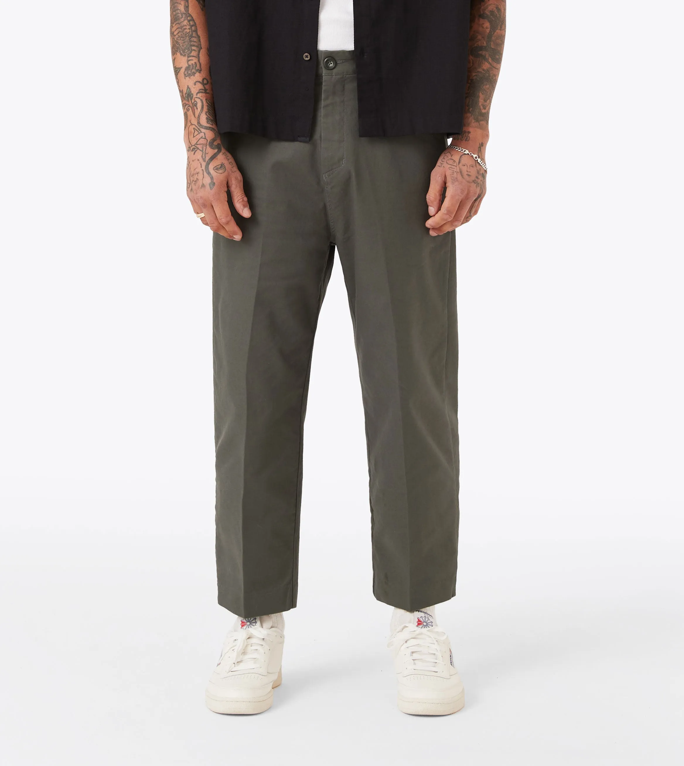 Box Crop Pant Olive