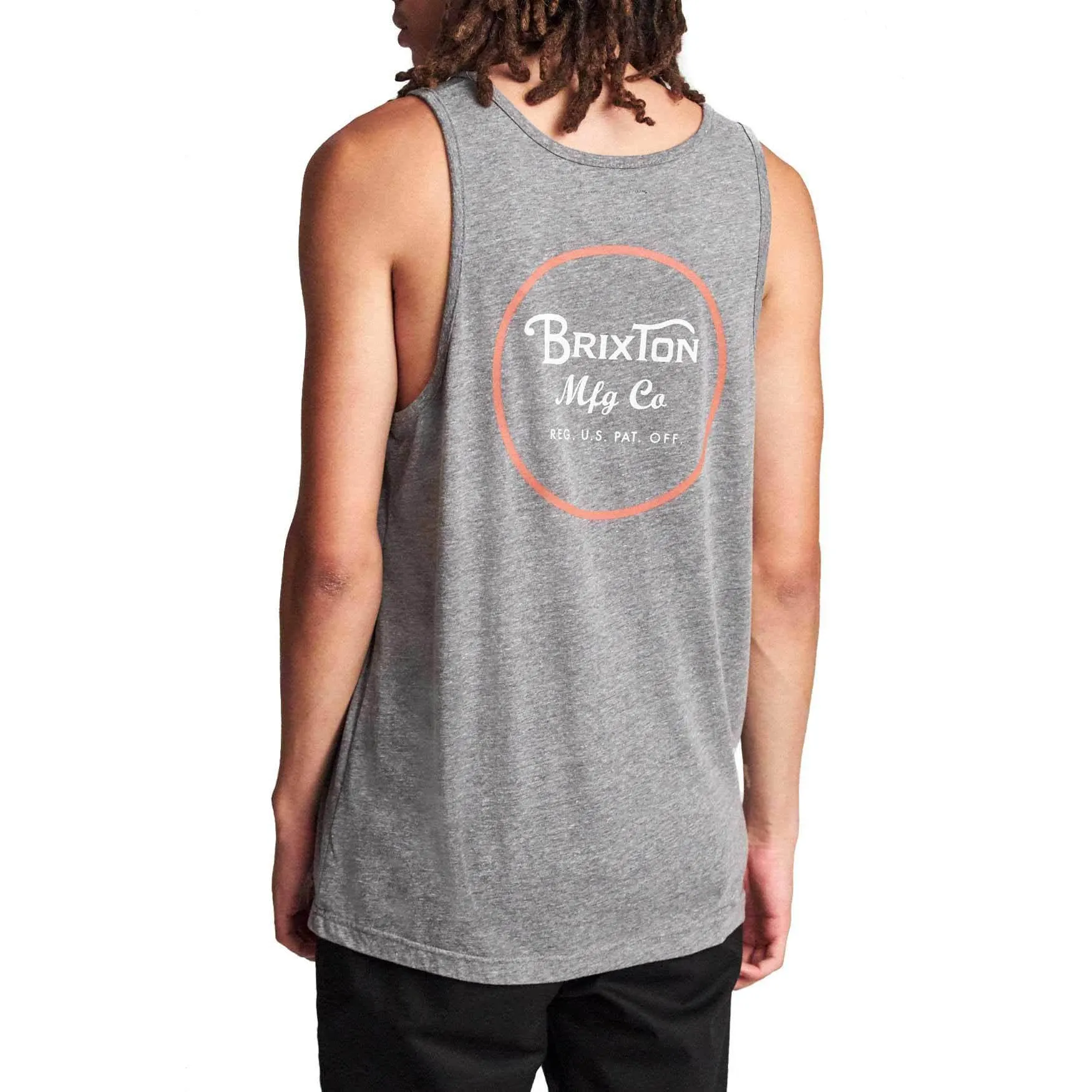 Brixton Wheeler Tank Top Vest - Heather Grey Henna