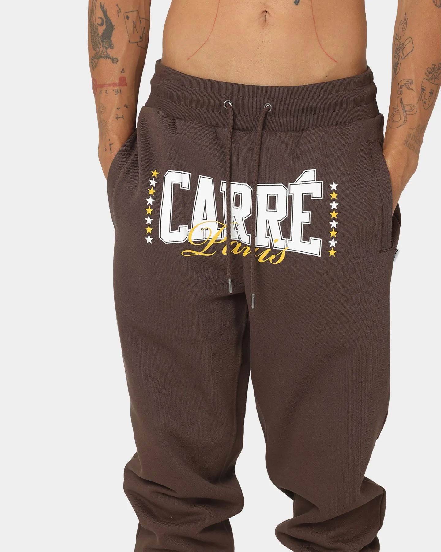 Carre Heavyweight Track Pants Dark Brown