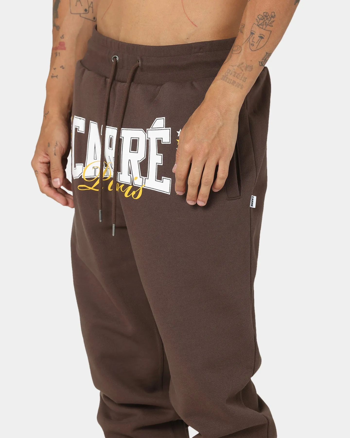 Carre Heavyweight Track Pants Dark Brown