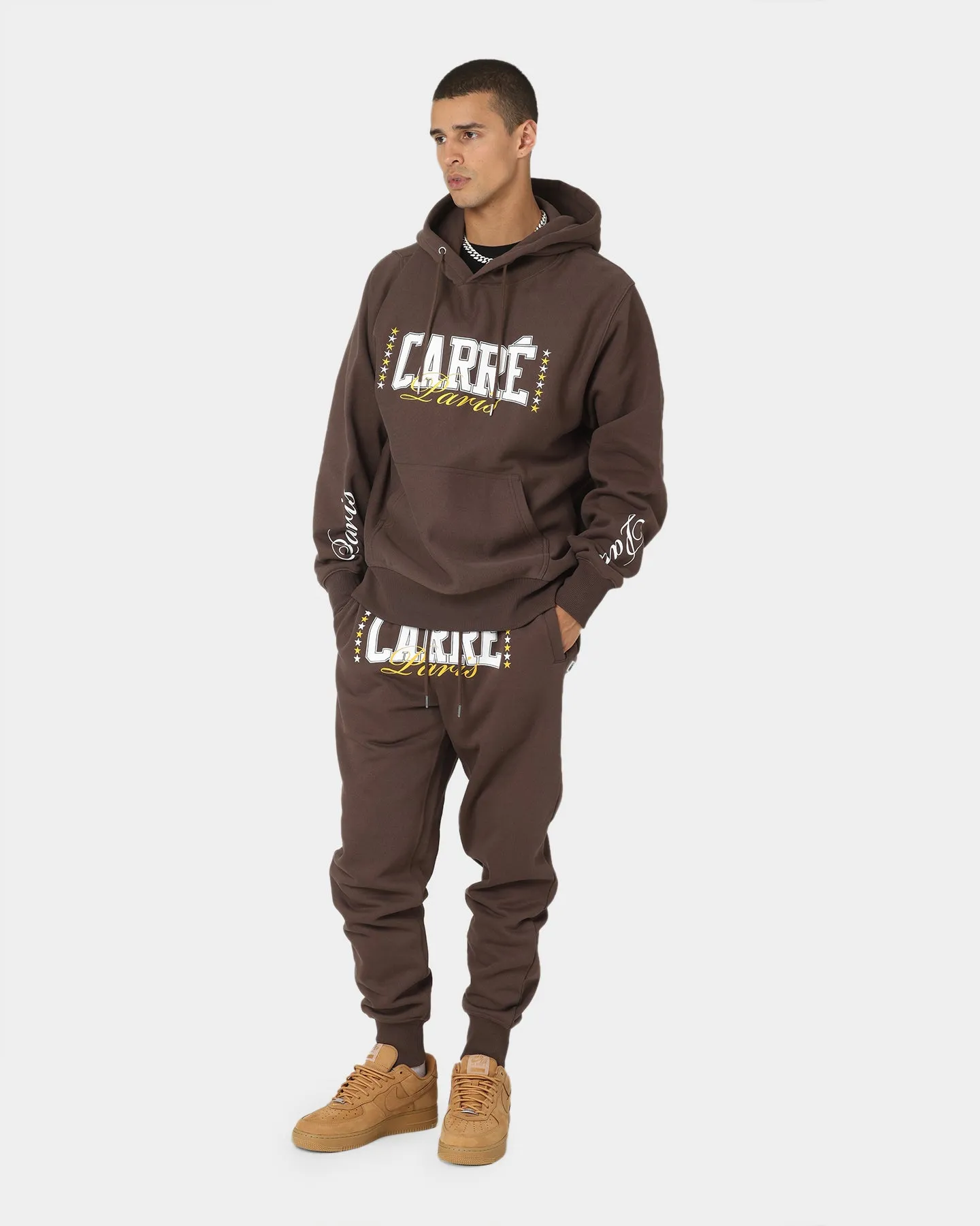 Carre Heavyweight Track Pants Dark Brown