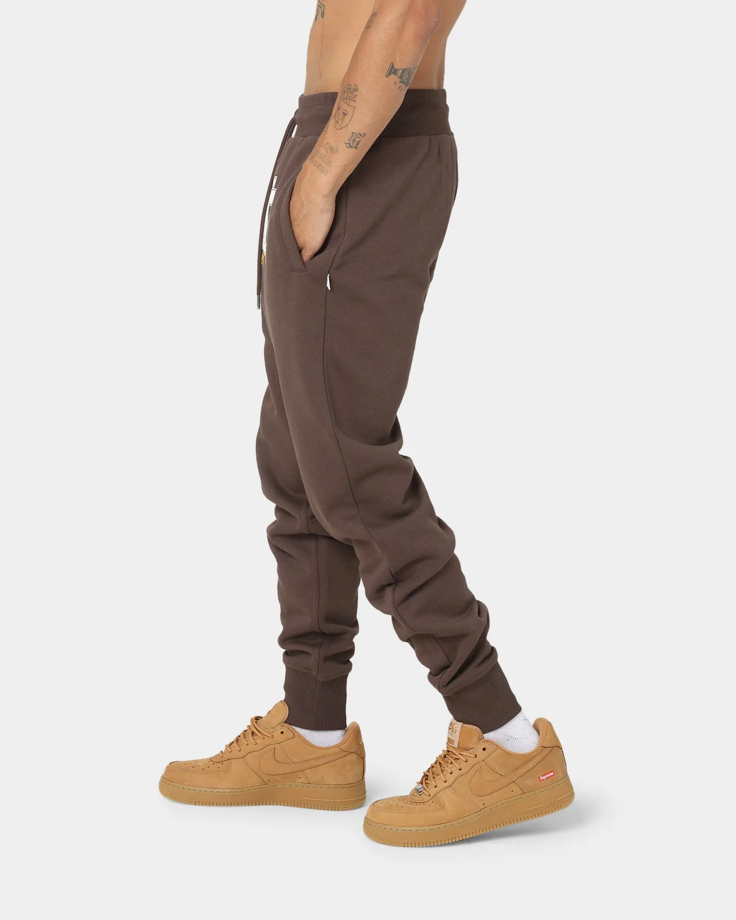 Carre Heavyweight Track Pants Dark Brown