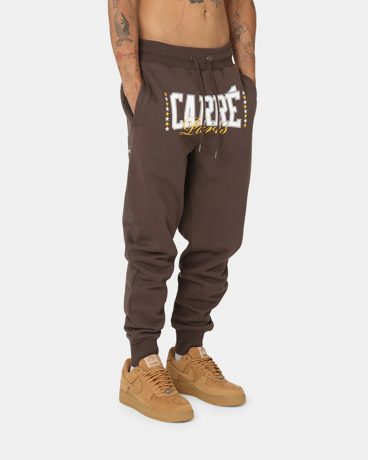 Carre Heavyweight Track Pants Dark Brown