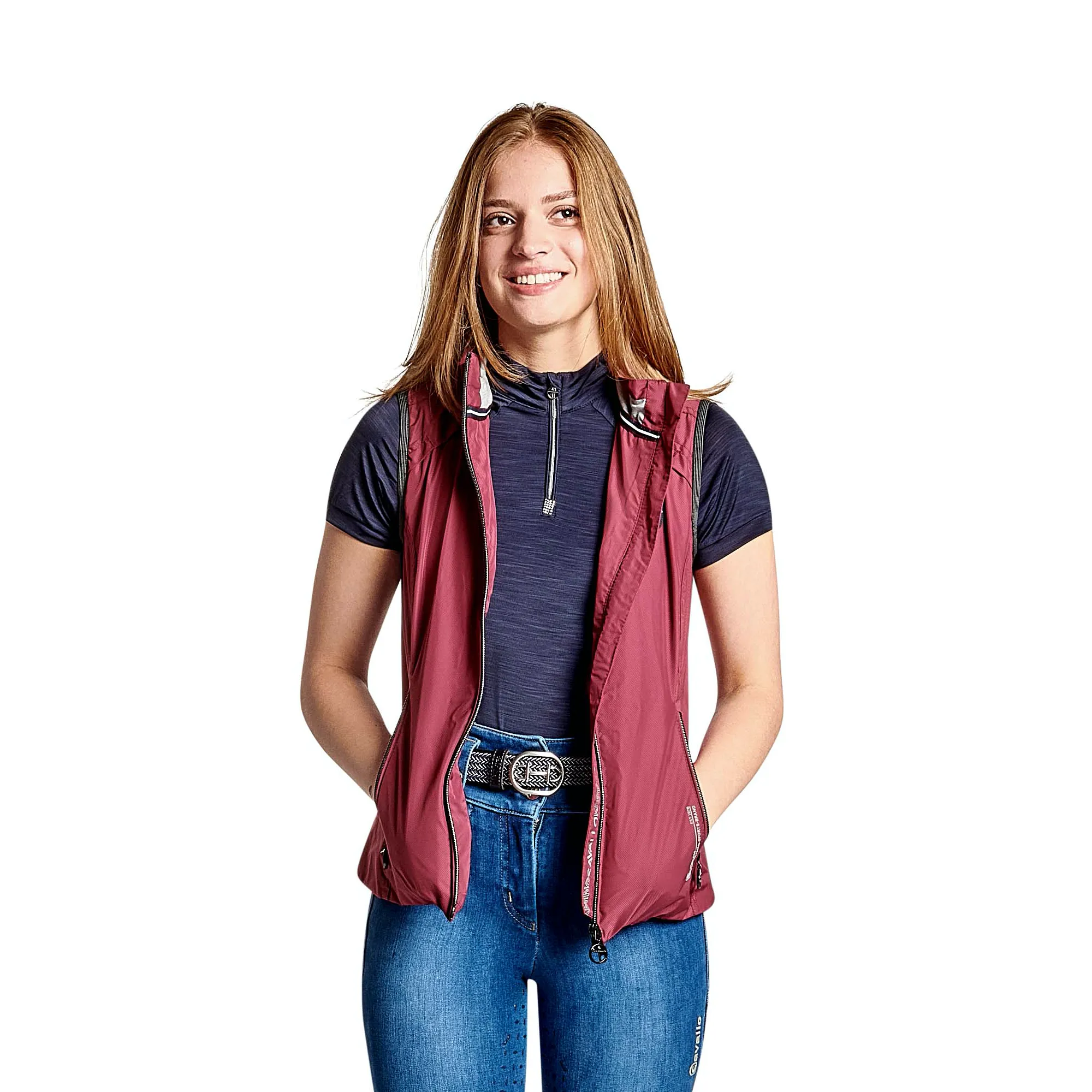 Cavallo DIARA Light Ladies Waistcoat, Dark Raspberry