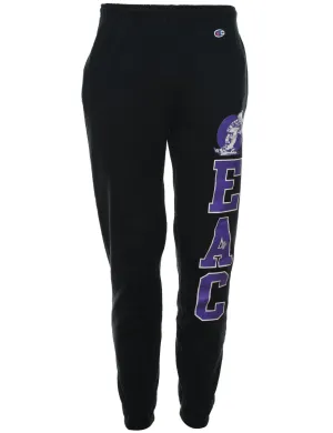 Champion Fleece Lined Black & Purple Jogging Bottoms - W22 L31