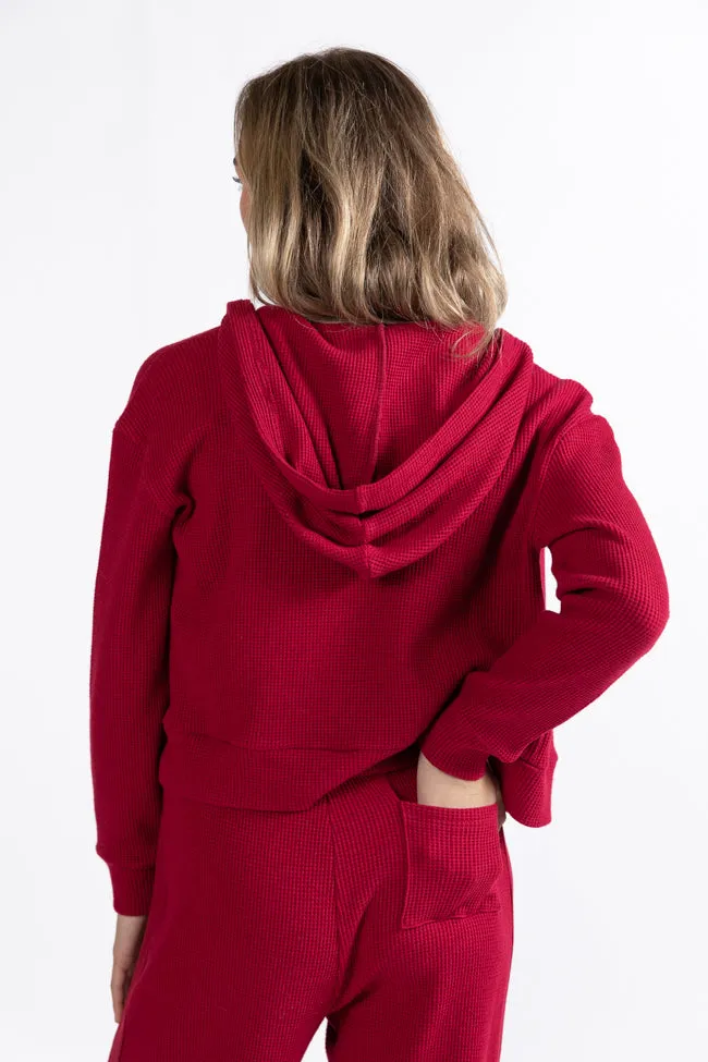 Essential Ease Red Zip Up Jacket Macy Blackwell X Pink Lily FINAL SALE