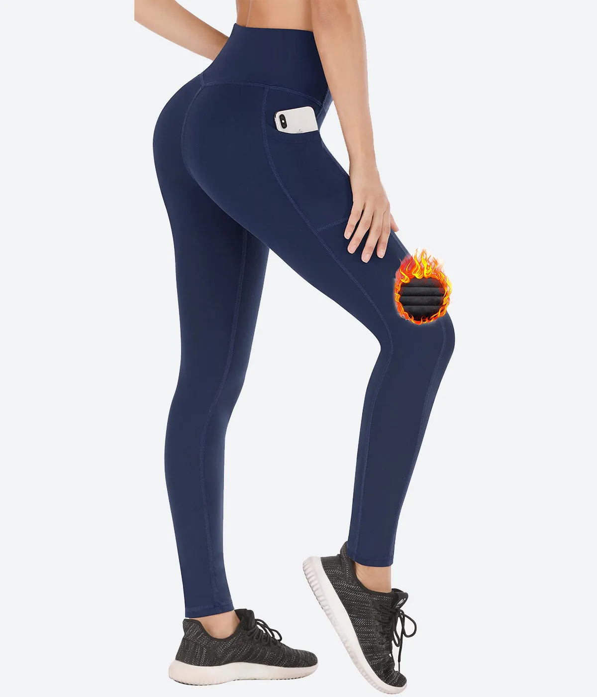 HeatLab Fleece Lined Winter Yoga Pants - HY49