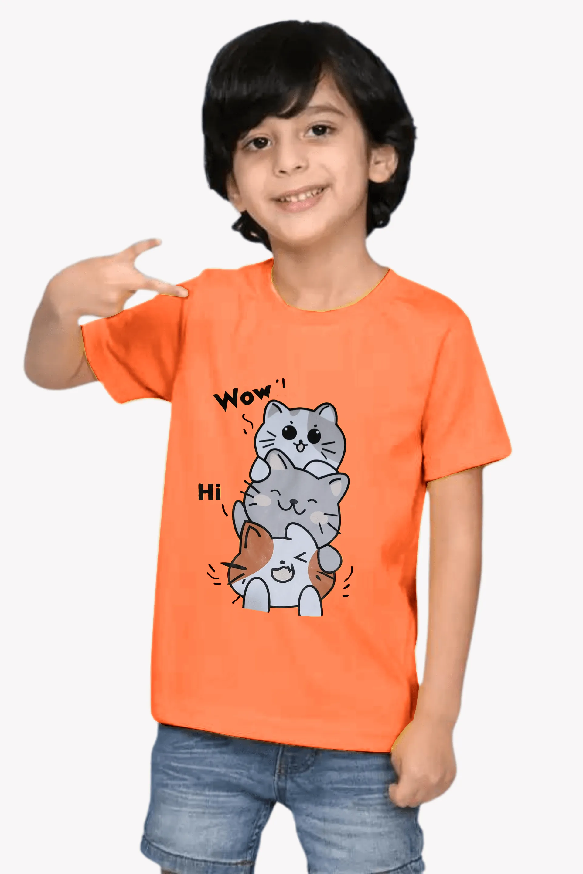 Kids Basic Printed Top  Half Sleeve