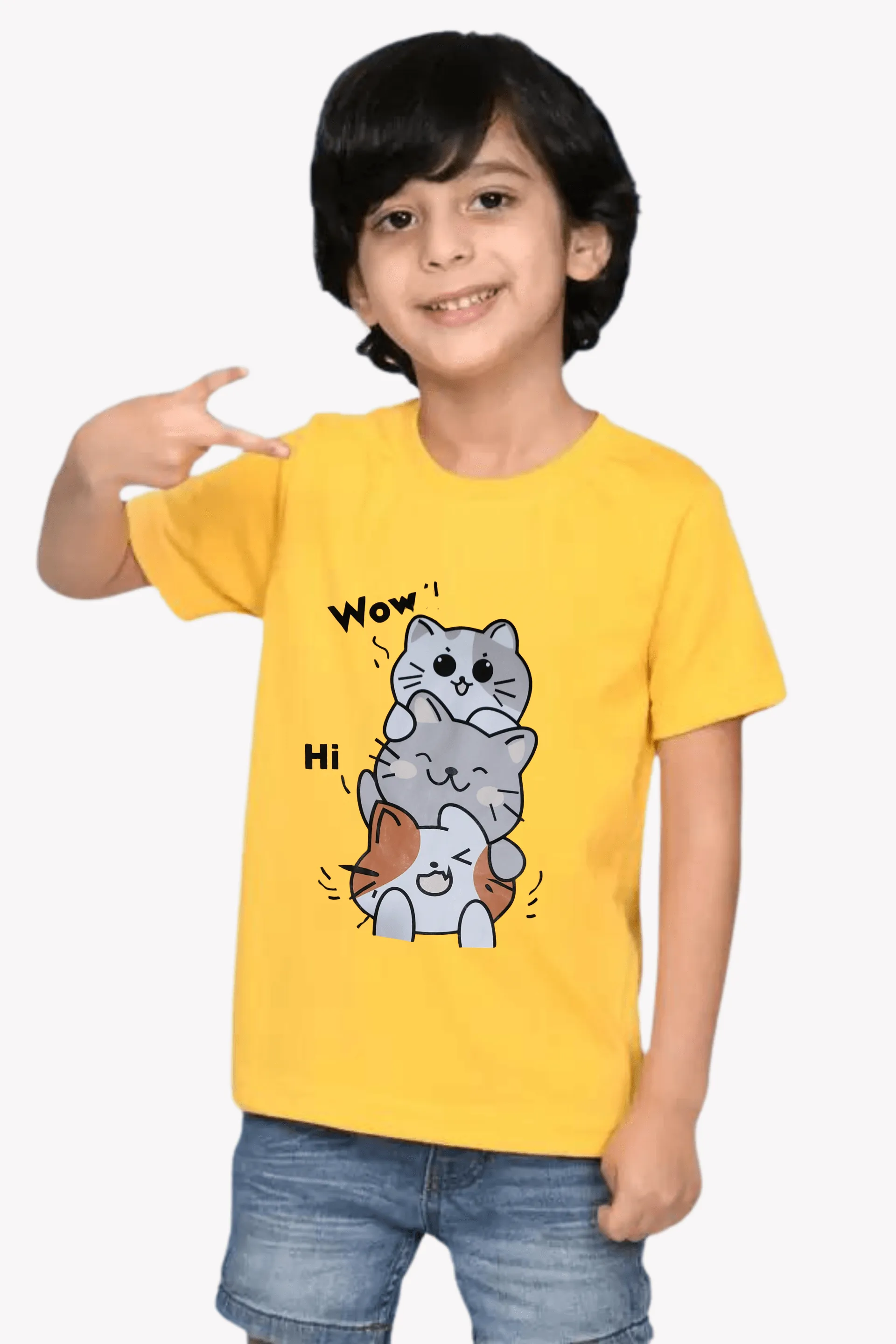 Kids Basic Printed Top  Half Sleeve