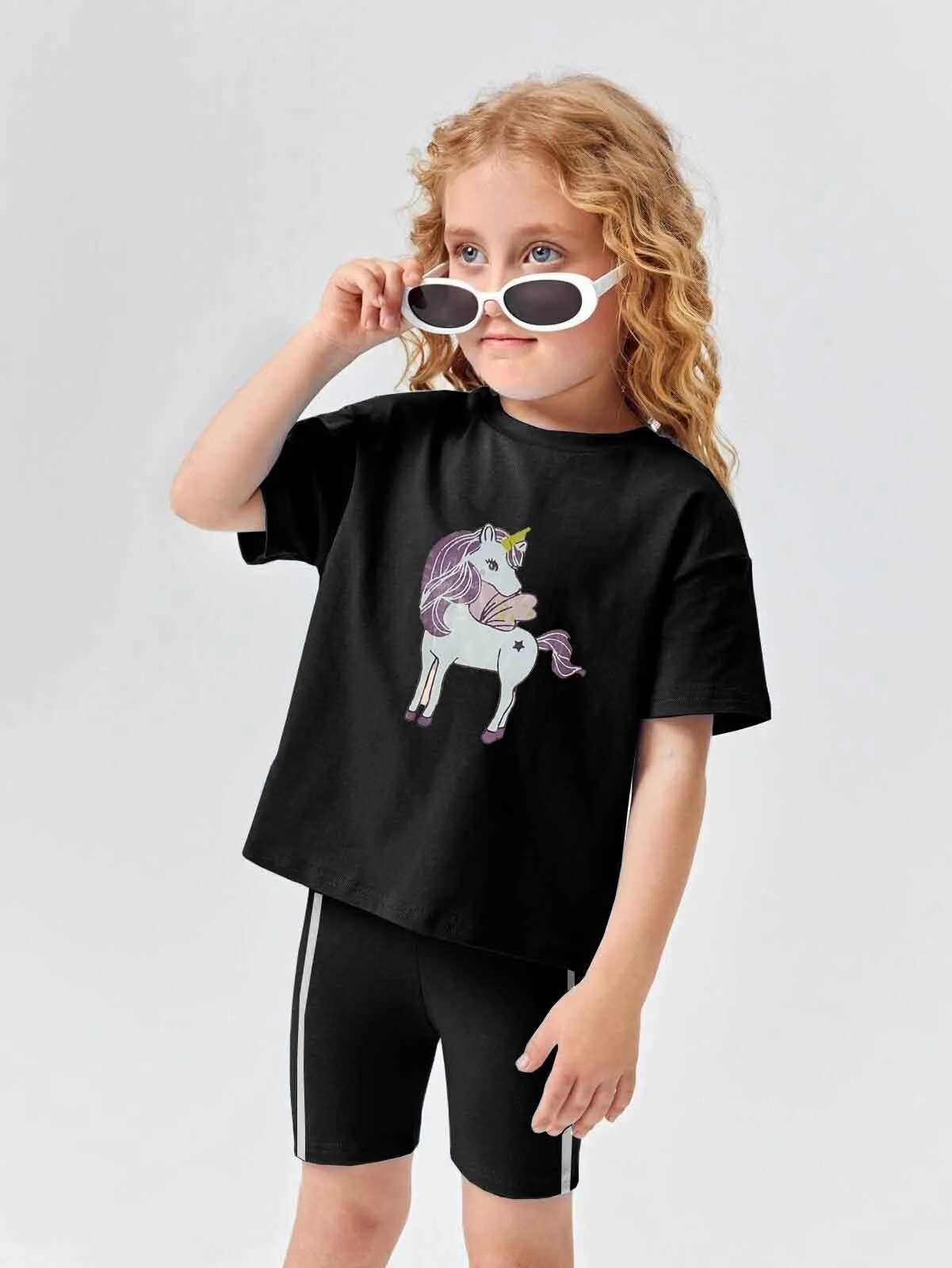 Kids Basic Printed Top  Half Sleeve