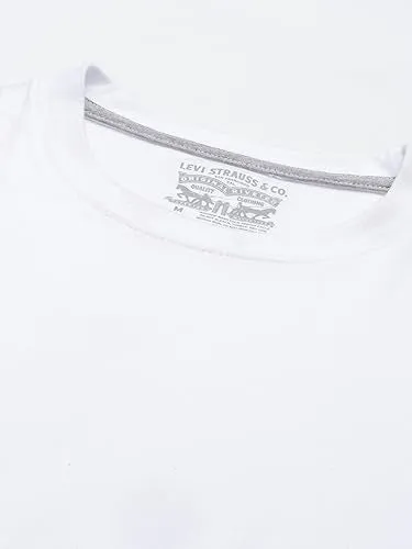 Levi's Men's Plain Regular Fit T-Shirt (PR681413_White M)