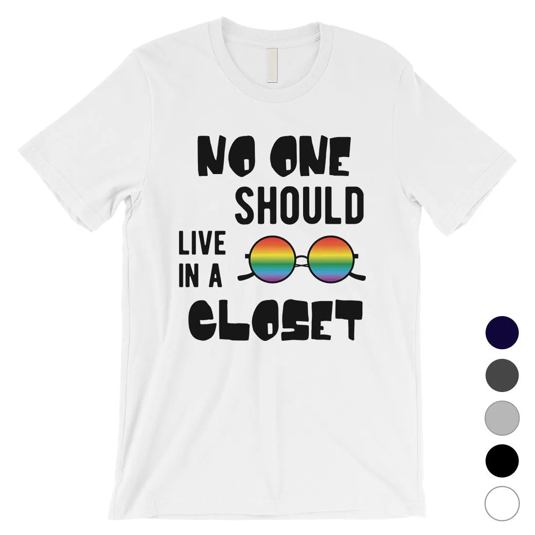 LGBT No Live Closet Rainbow Mens Shirt