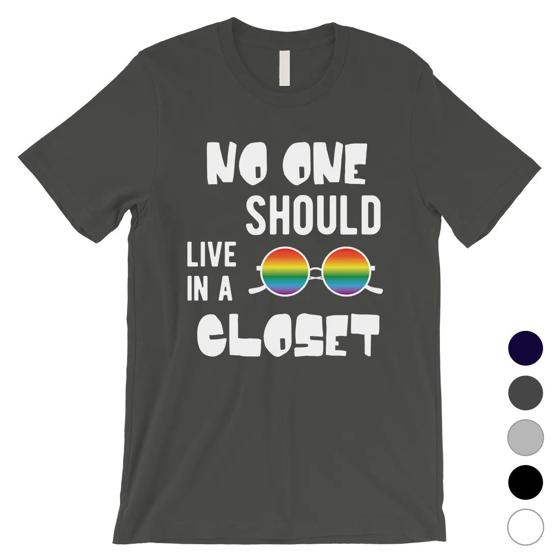 LGBT No Live Closet Rainbow Mens Shirt