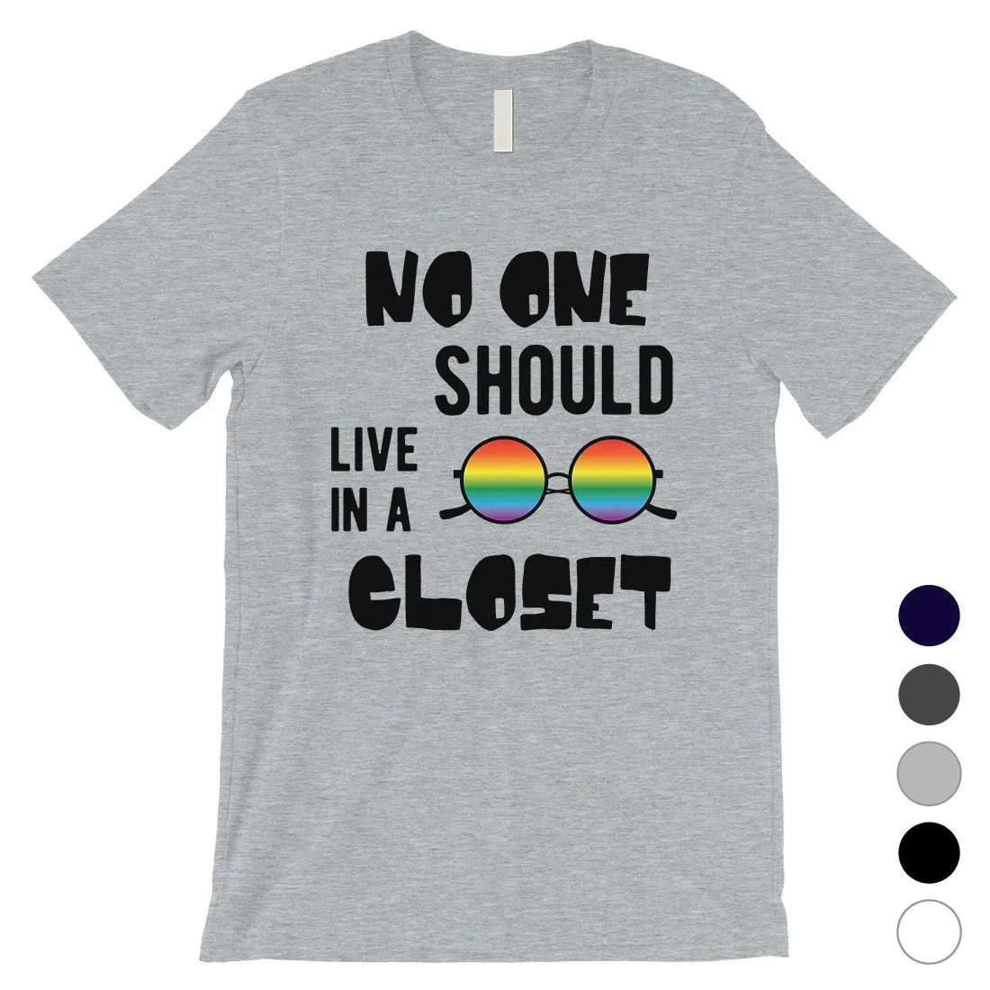 LGBT No Live Closet Rainbow Mens Shirt