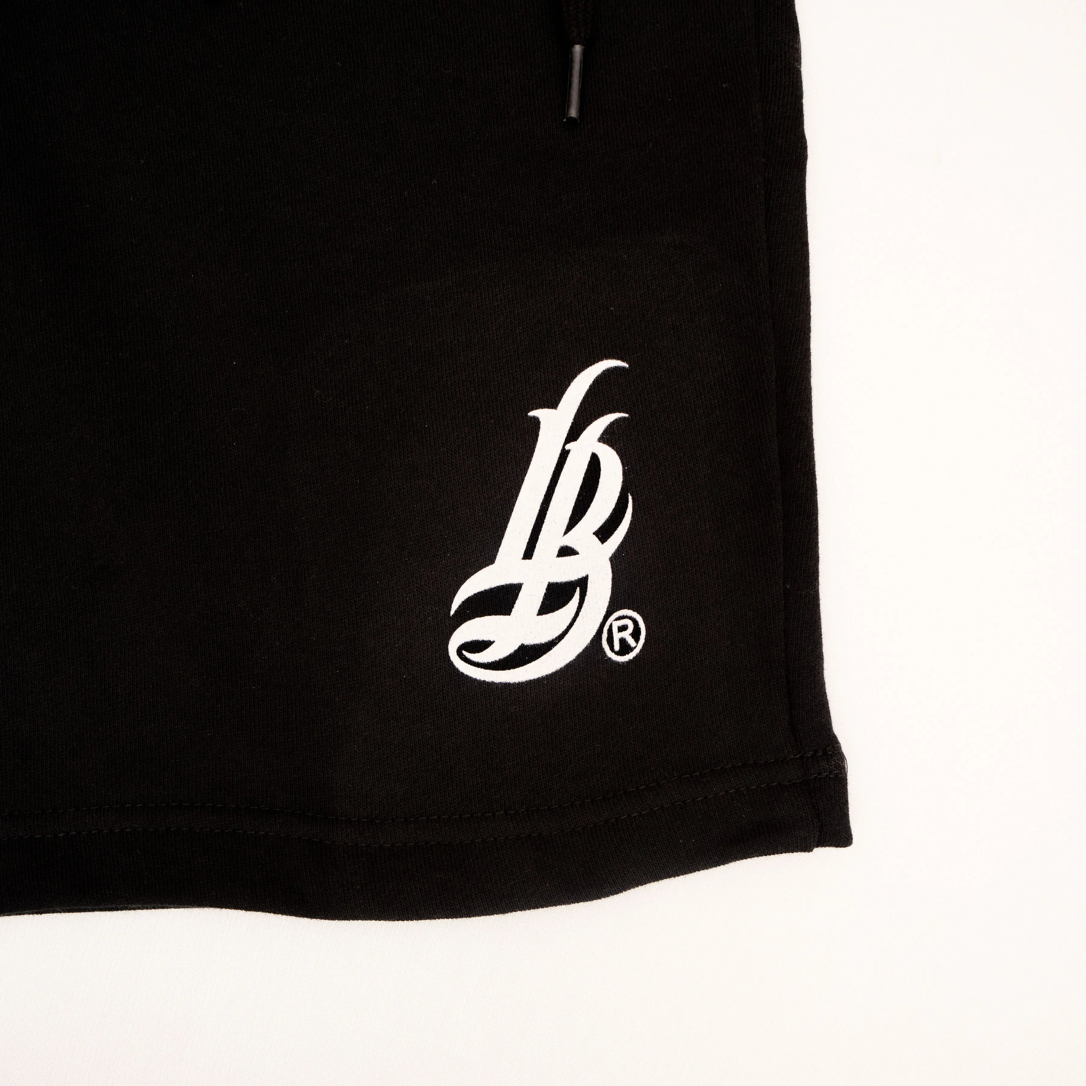 Men's Black Cursive LB Fleece Shorts