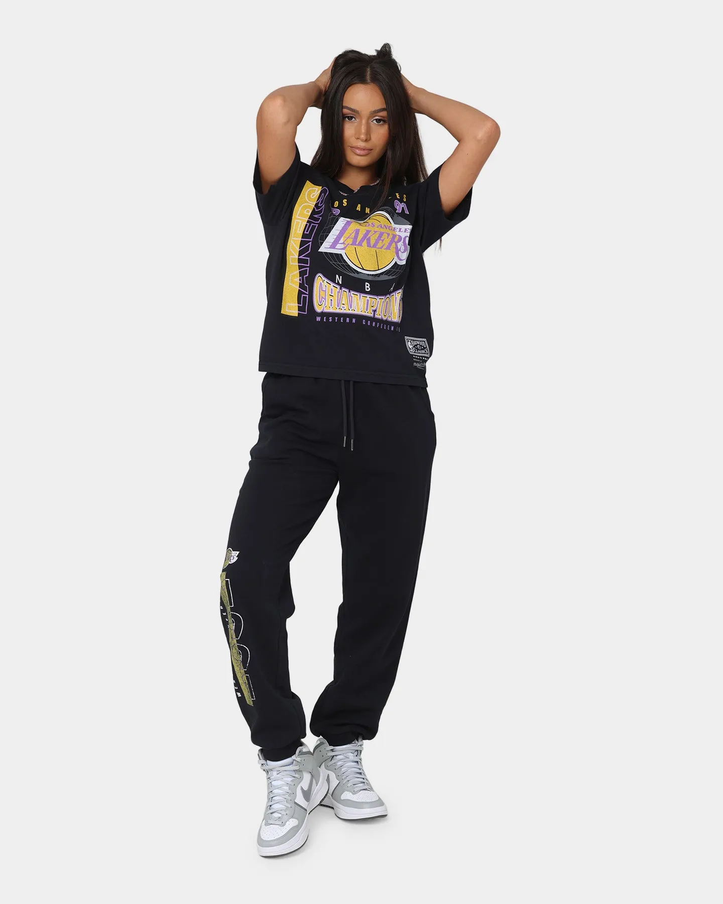 Mitchell & Ness Women's Los Angeles Lakers '91 Finals Sweat Pants Faded Black