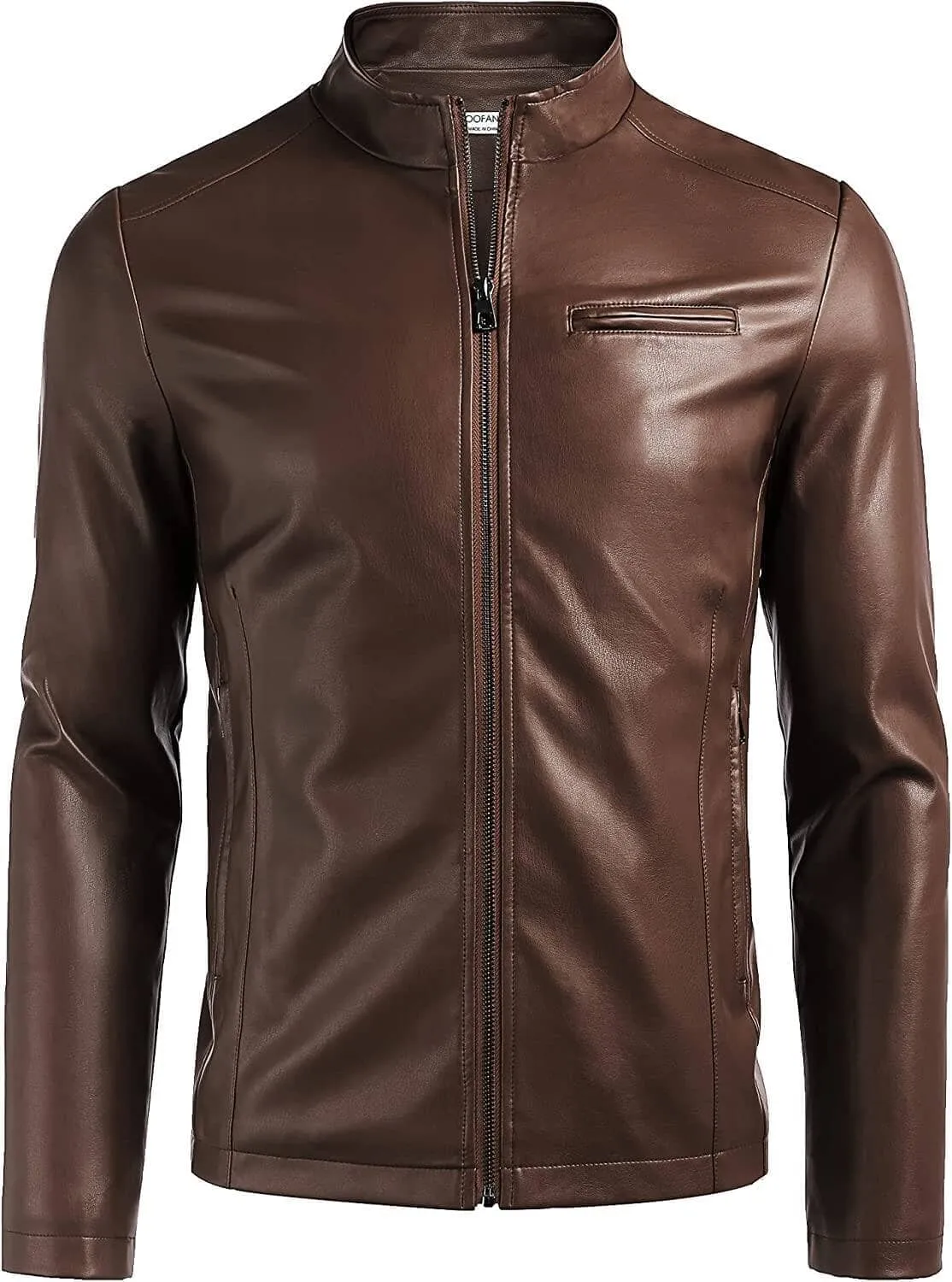 Motorcycle Leather Lightweight Jacket Coat (US Only)