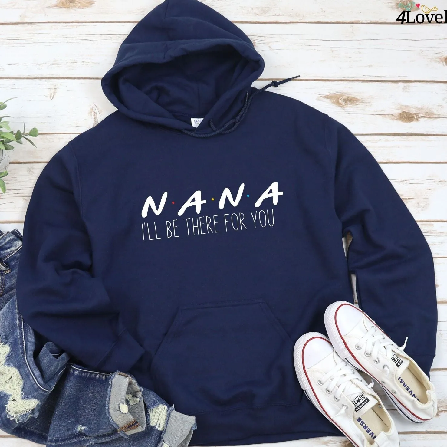 Nana/Papa I'll Be There For You Matching Set, Amusing Grandparent Gift, Father's Day & Mother's Day Outfits