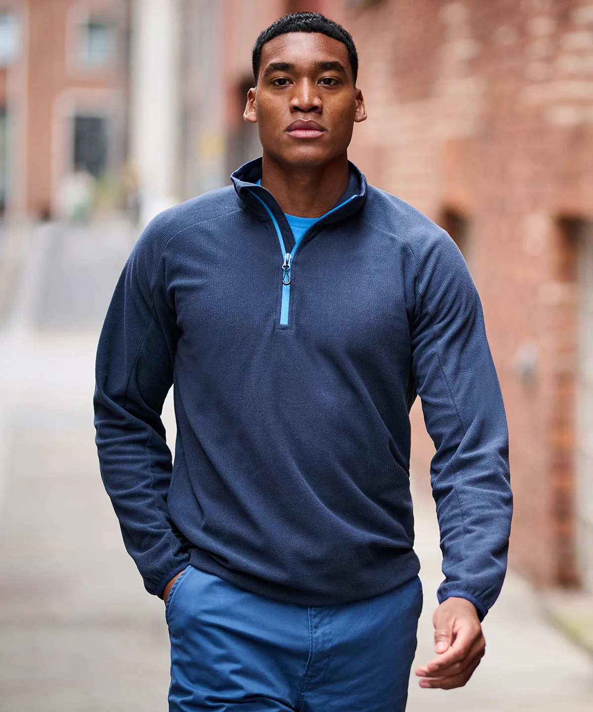 Navigate half-zip fleece | Black/New Royal