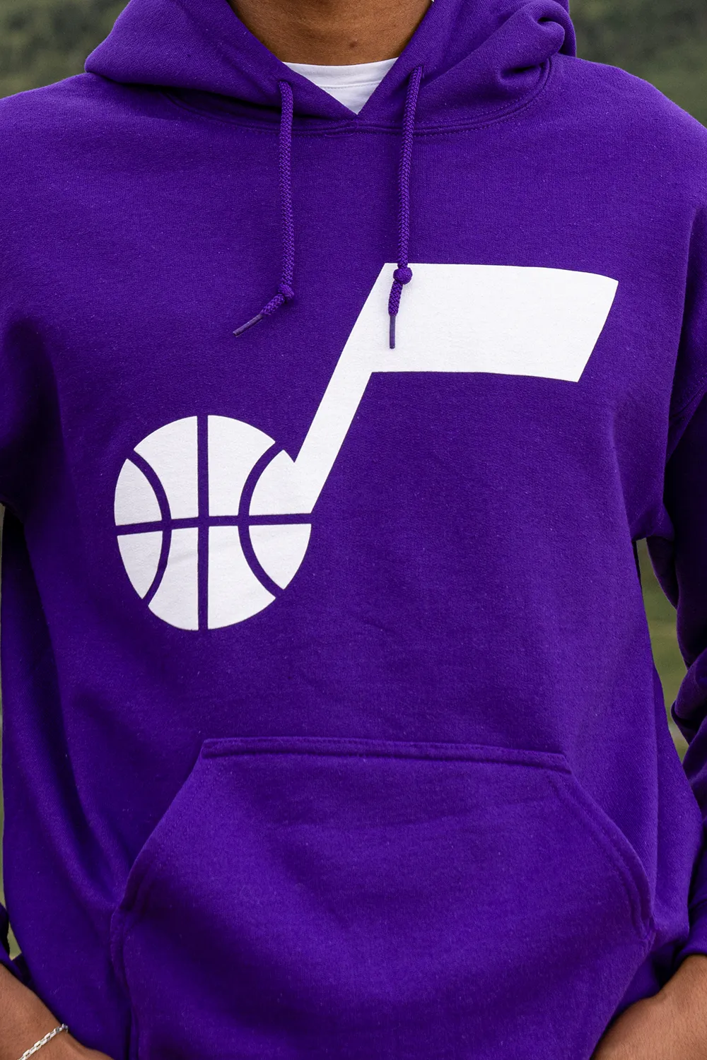 NBA Origins White Note Hoodie - Purple