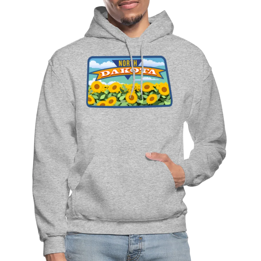 North Dakota Whimsical State Logo Heavy Blend Adult Hoodie