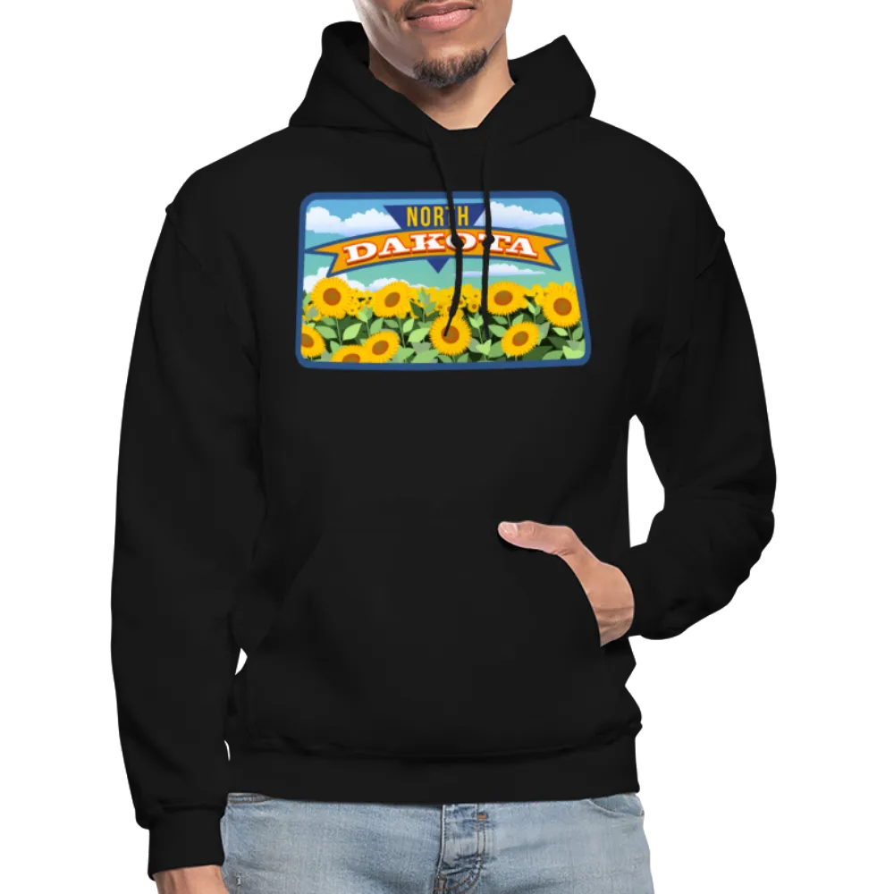 North Dakota Whimsical State Logo Heavy Blend Adult Hoodie