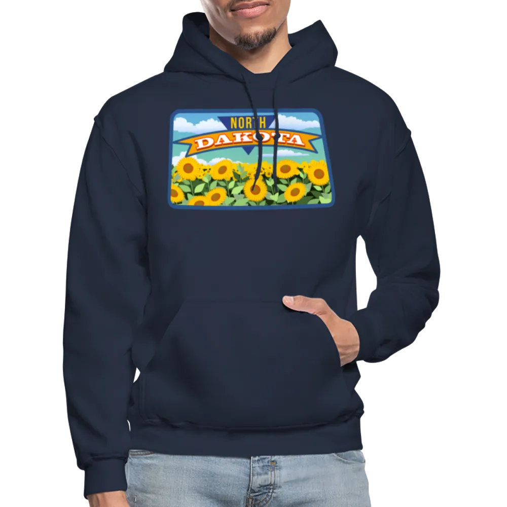 North Dakota Whimsical State Logo Heavy Blend Adult Hoodie