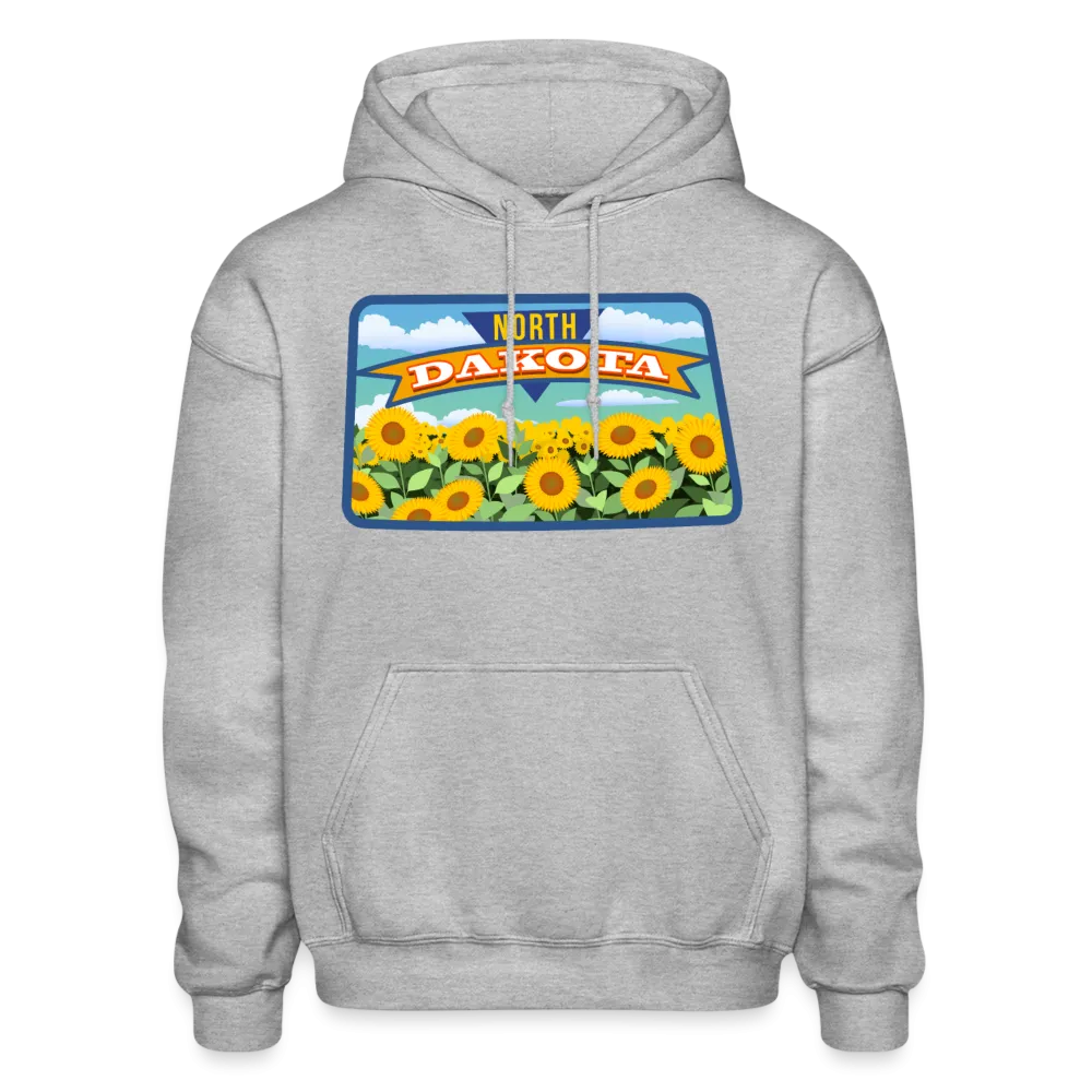 North Dakota Whimsical State Logo Heavy Blend Adult Hoodie