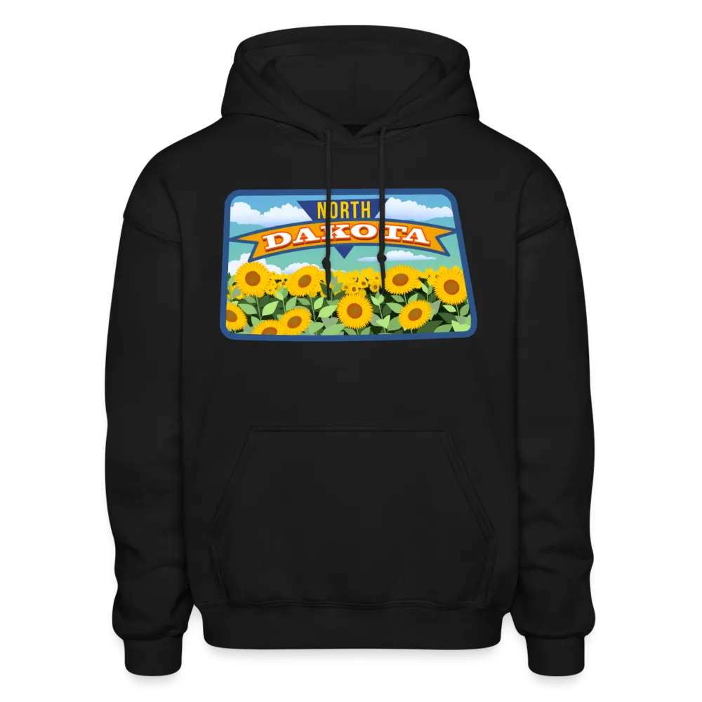 North Dakota Whimsical State Logo Heavy Blend Adult Hoodie