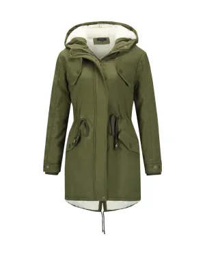 Parka gruesa de invierno con capucha de mujer, YYNUDA