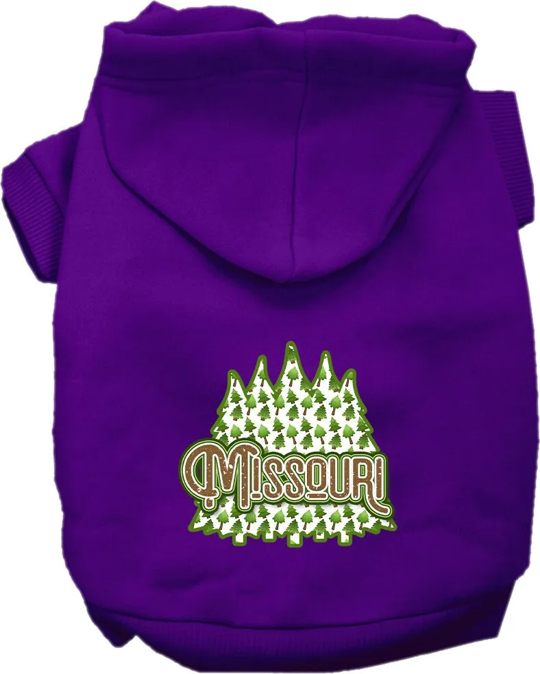 Pet Dog & Cat Screen Printed Hoodie for Medium to Large Pets (Sizes 2XL-6XL), "Missouri Woodland Trees"