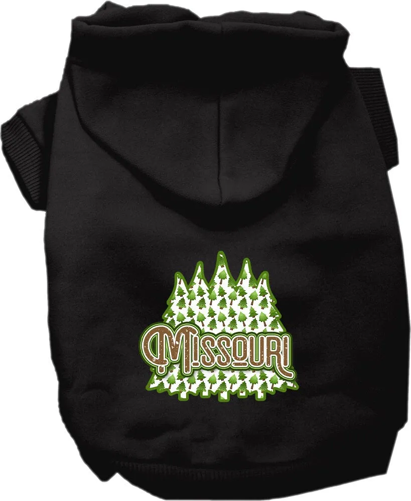 Pet Dog & Cat Screen Printed Hoodie for Medium to Large Pets (Sizes 2XL-6XL), "Missouri Woodland Trees"