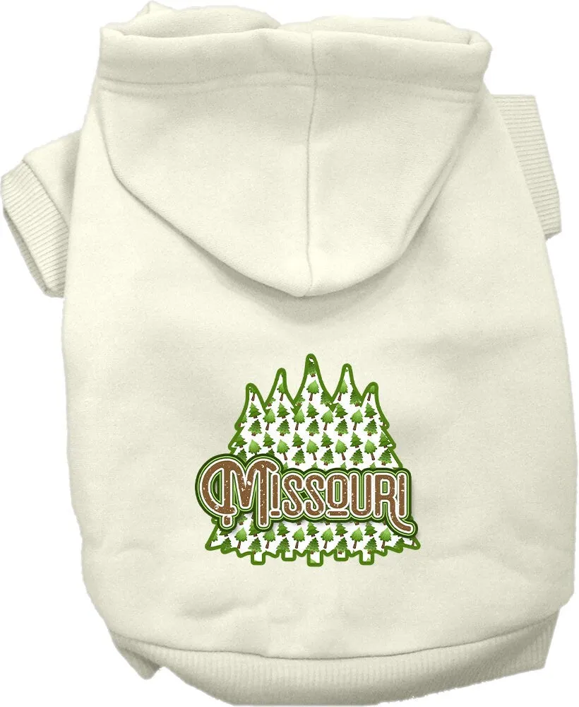 Pet Dog & Cat Screen Printed Hoodie for Medium to Large Pets (Sizes 2XL-6XL), "Missouri Woodland Trees"