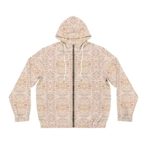 "Desert Dust” - All Over Graphic Zip-Up Hoodie by Artist David Hilborn