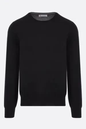 Ribbed Knit Wool-Cashmere Pullover