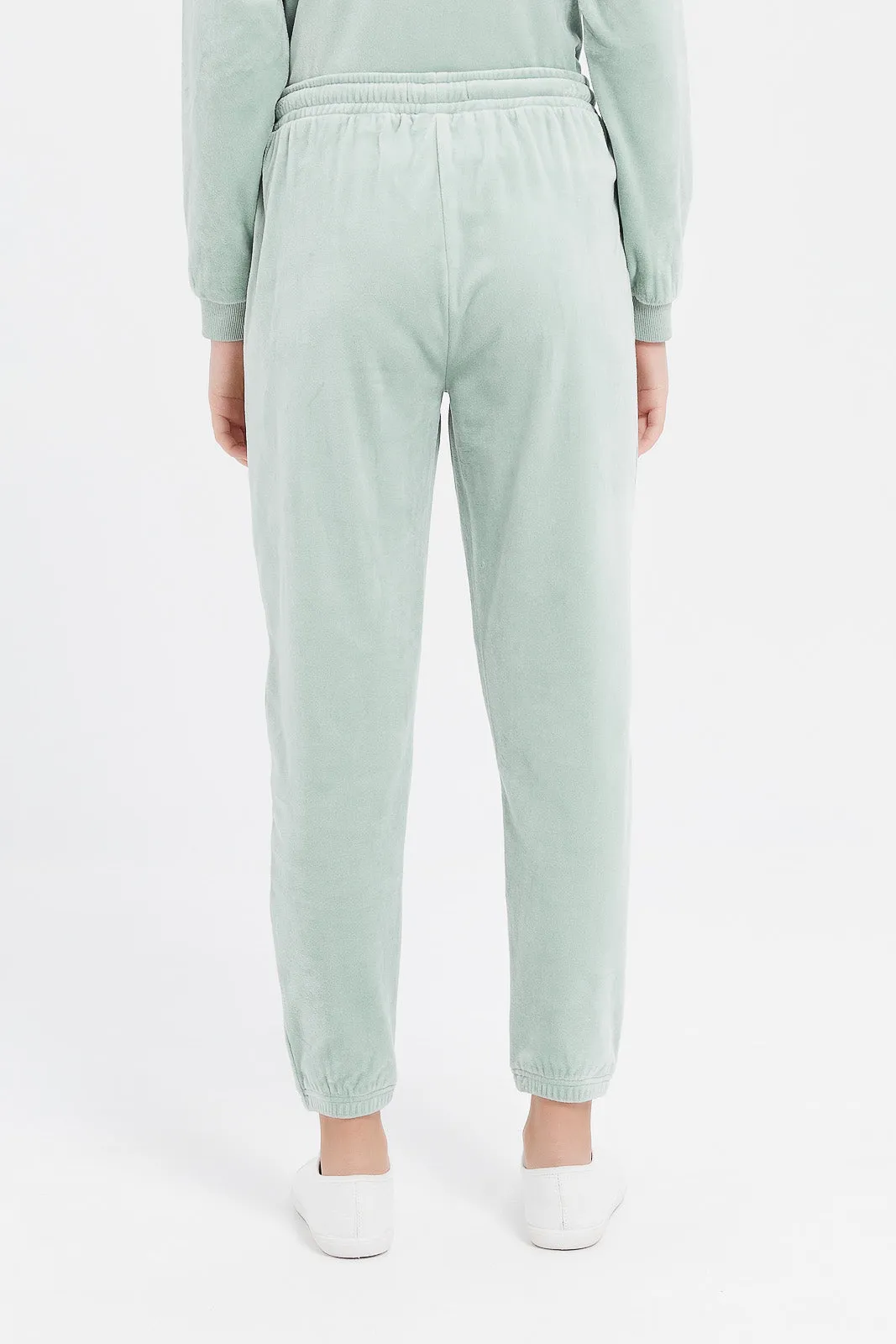 Senior Girls Mint Velour Pants