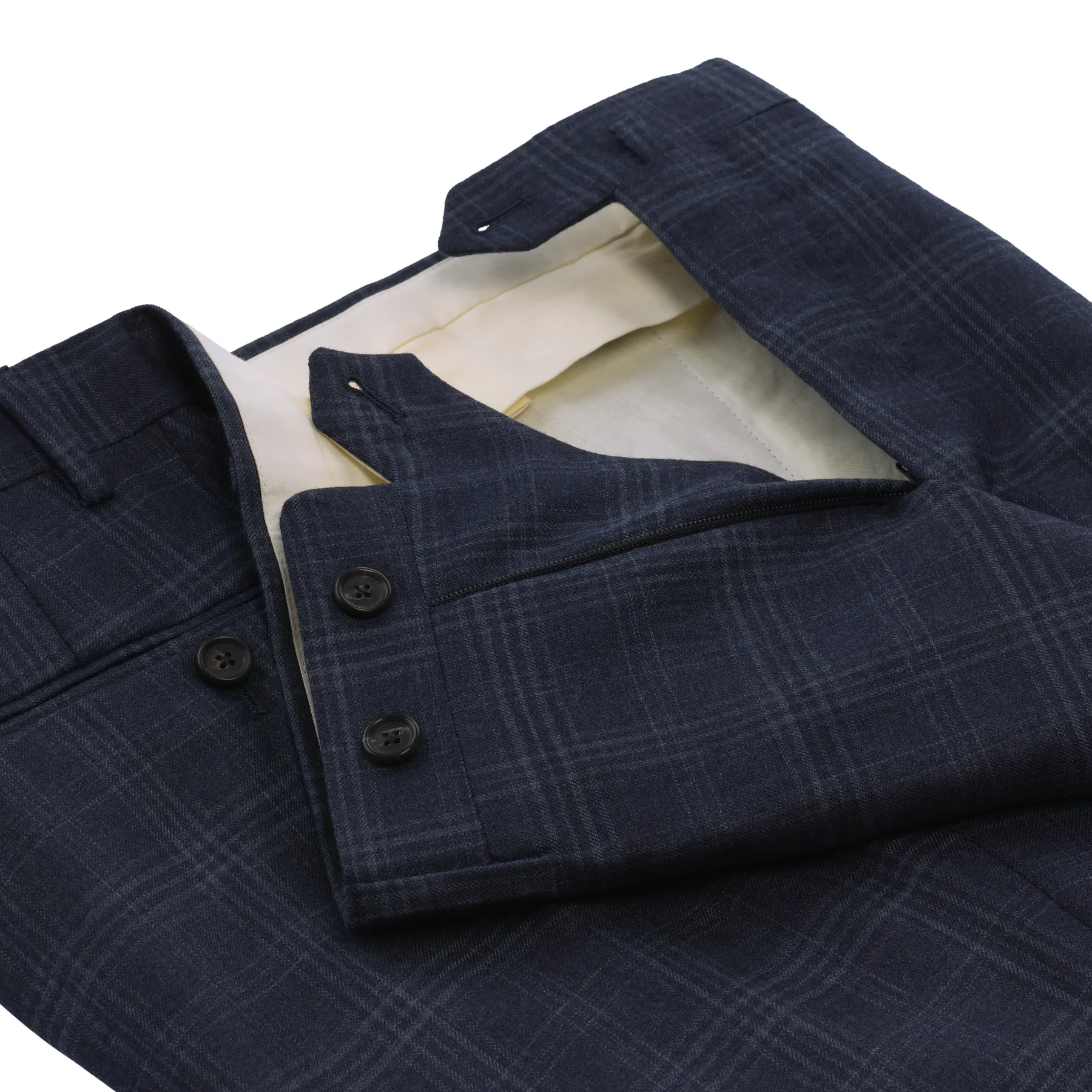 Single-Breasted Checked Virgin Wool Suit in Blue. Exclusively Made for Sartale