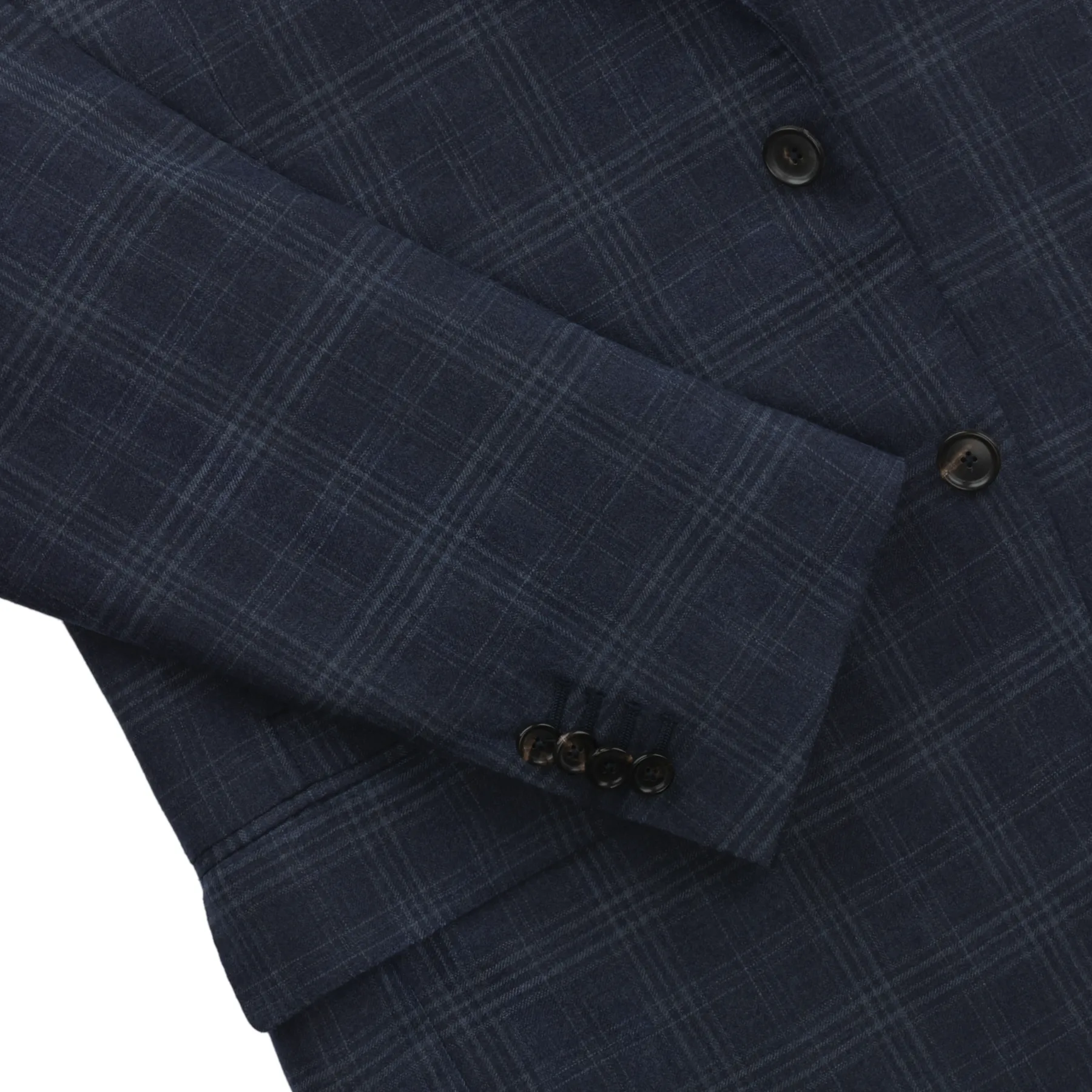 Single-Breasted Checked Virgin Wool Suit in Blue. Exclusively Made for Sartale