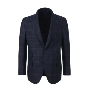 Single-Breasted Checked Virgin Wool Suit in Blue. Exclusively Made for Sartale