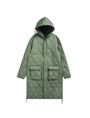 Taion Military Hood Down Coat Dark Sage Green