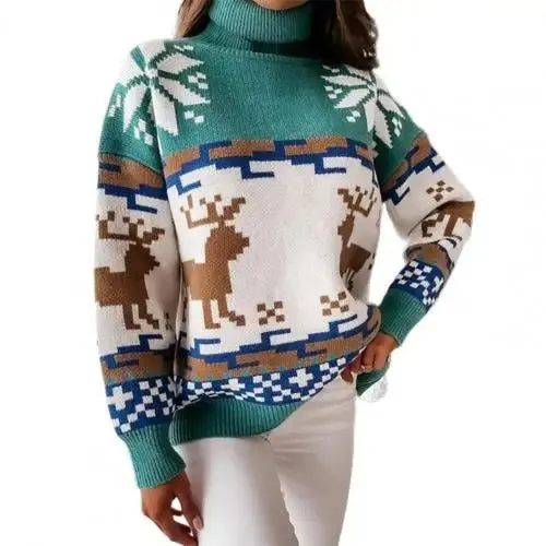 Tanja - Ladies Christmas sweater with Norwegian pattern