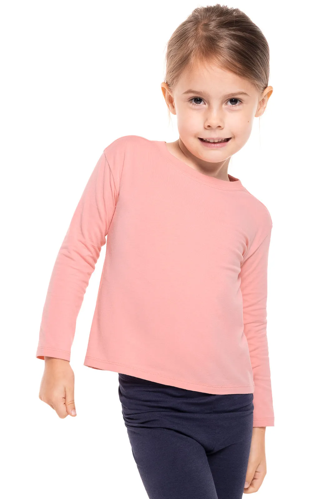 Toddler Coco Plum Everyday Long Sleeve T-Shirt  |  Peachy Pink