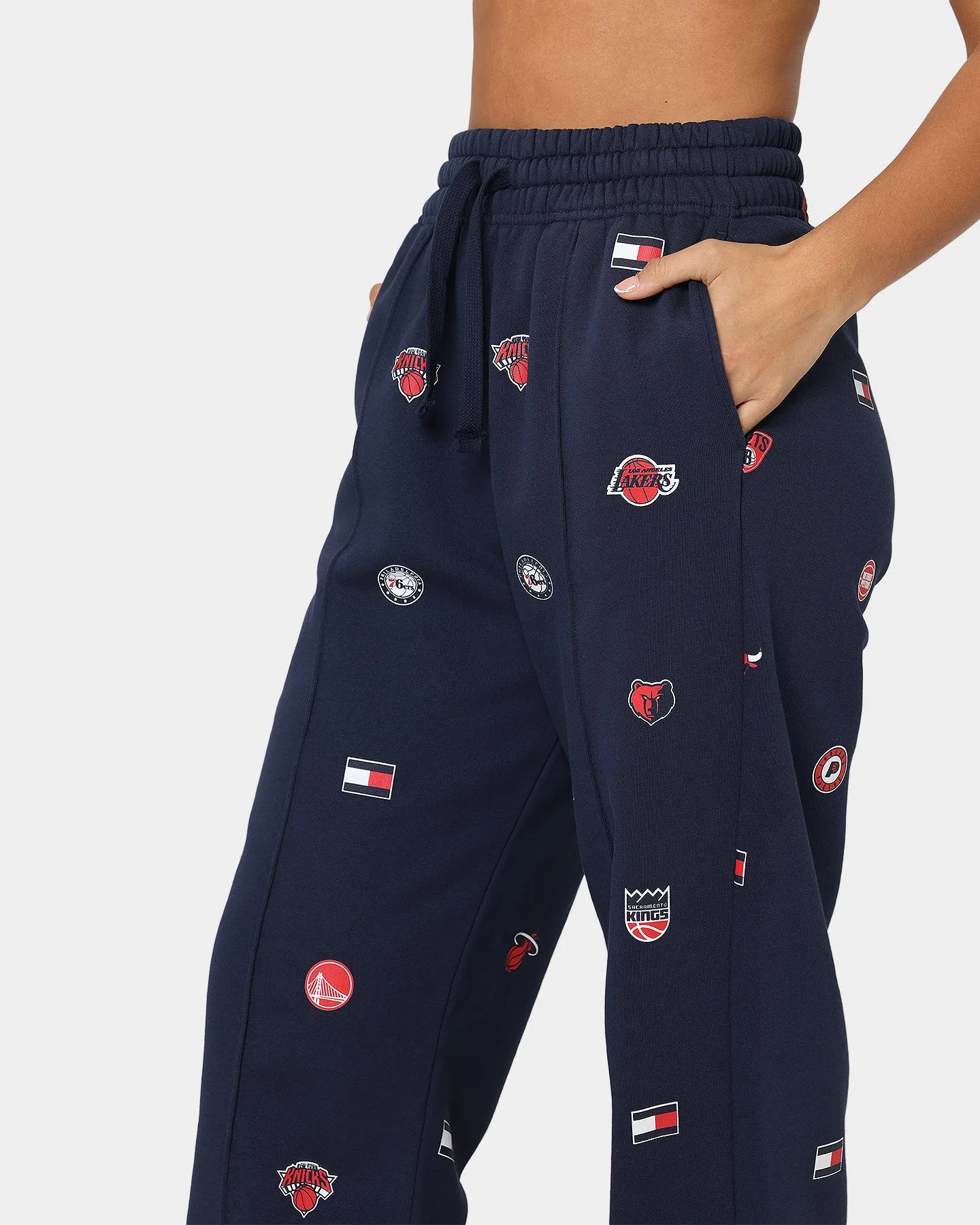 Tommy Jeans Women's Tommy Jeans X NBA W6 All Over Print Track Pants Twilight Navy