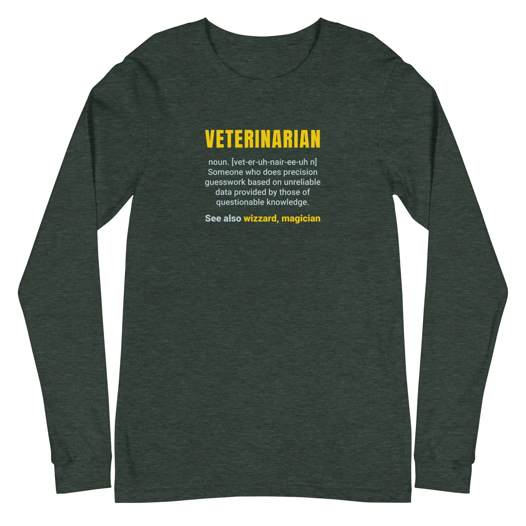 Veterinarian Definition Unisex Premium Long Sleeve T-Shirt