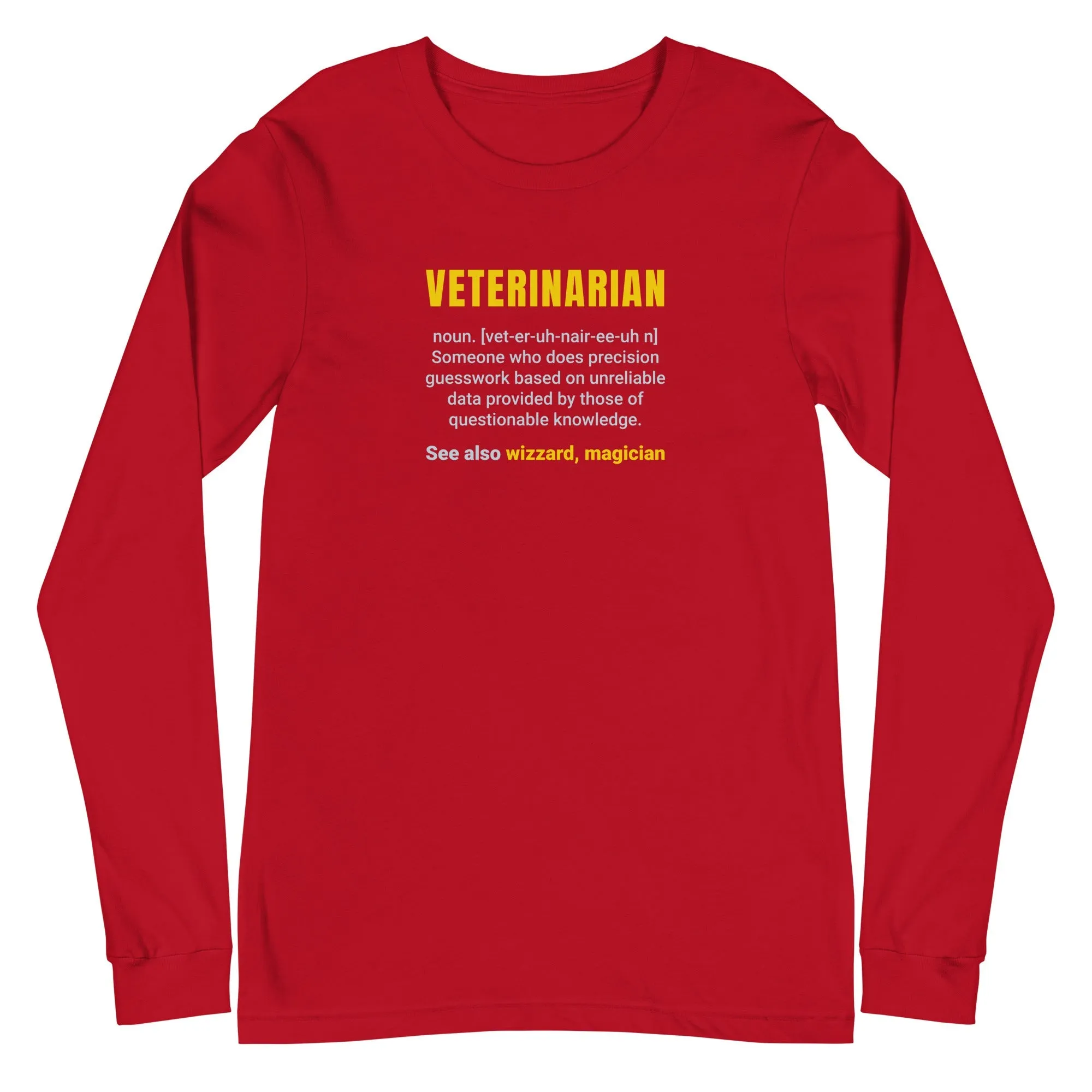 Veterinarian Definition Unisex Premium Long Sleeve T-Shirt